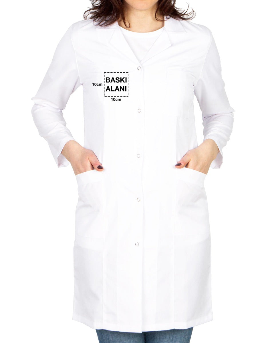 Baskılı Doktor - Laboratuvar Önlüğü Beyaz (Özelleştirilebilir)