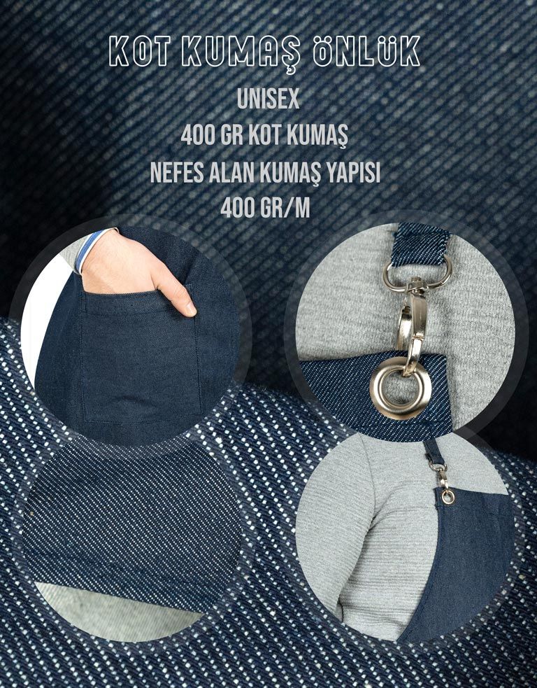 MasterChef Mutfak Önlüğü - Kot Kumaş