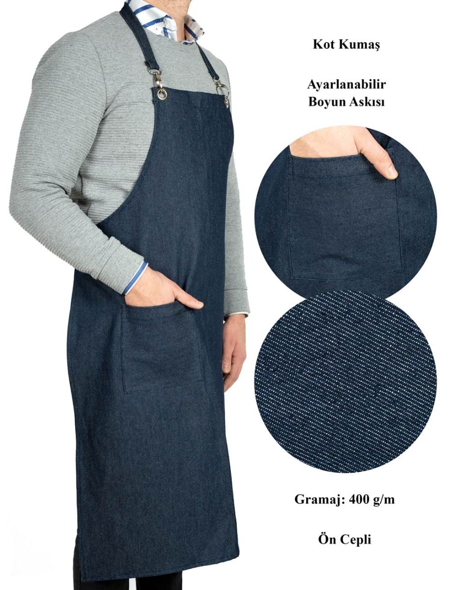 MasterChef Mutfak Önlüğü - Kot Kumaş