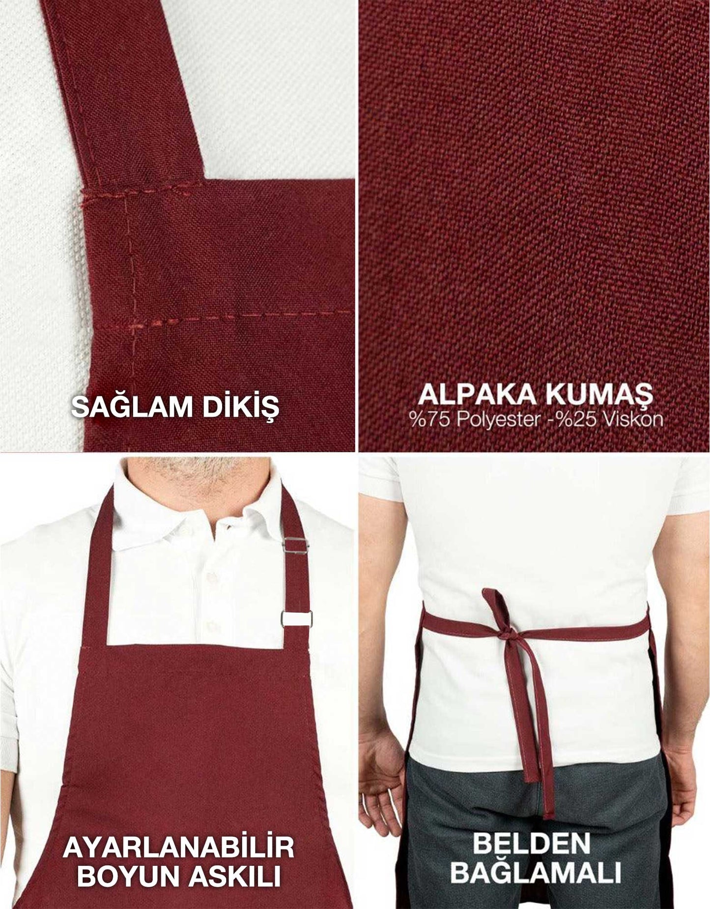 Mutfak Önlüğü - Bordo