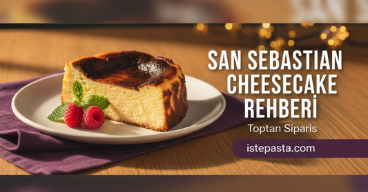 San Sebastian cheesecake rehberi — karamelize cheesecake dilimi kafe ortaminda