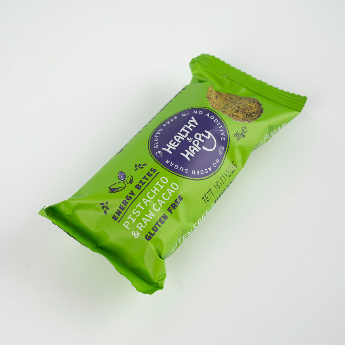 Antep Fıstığı & Ham Kakao Enerji Topu – 35 g (20 Adet / Kutu)