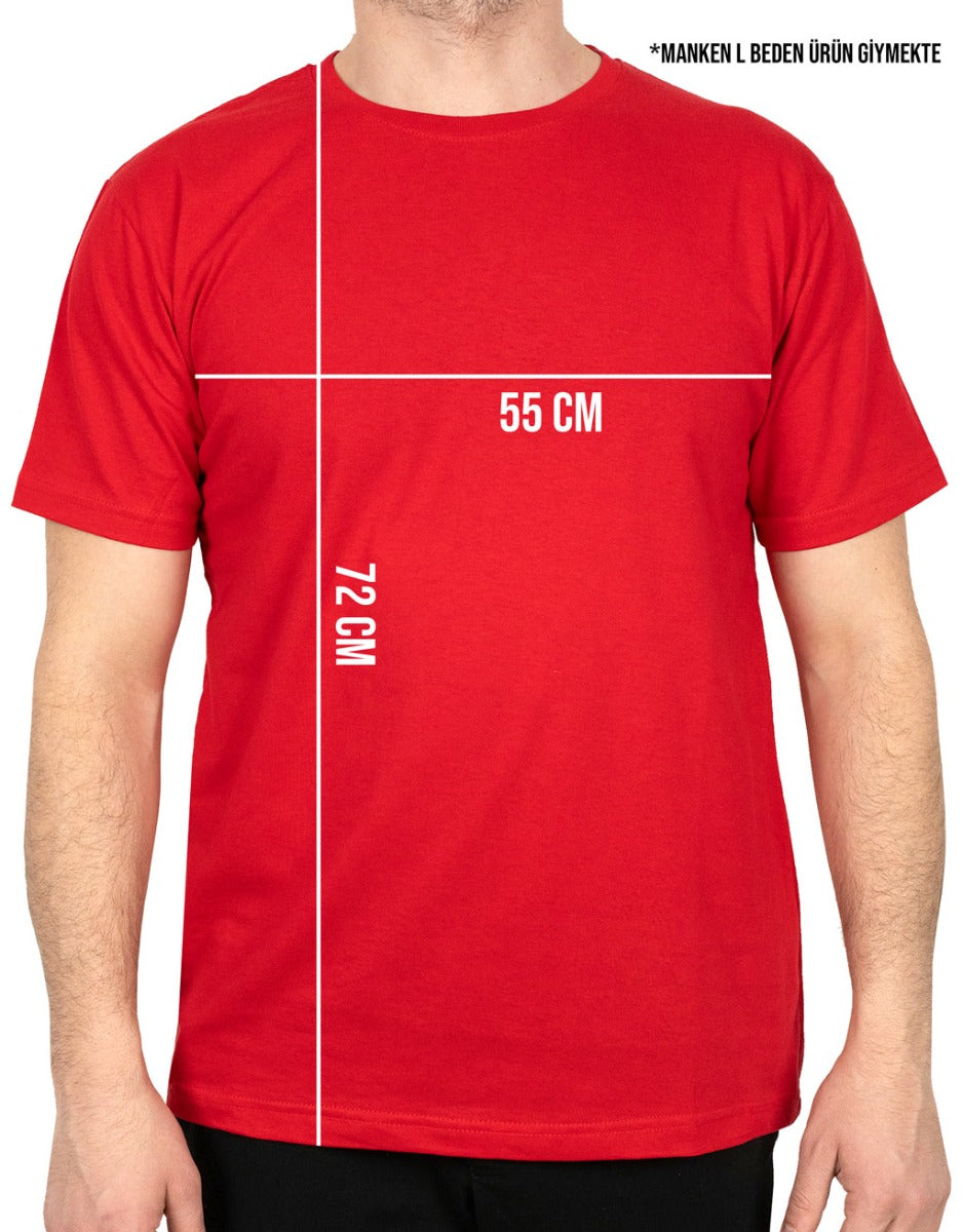 Basic T-shirt Kırmızı - Baskılı