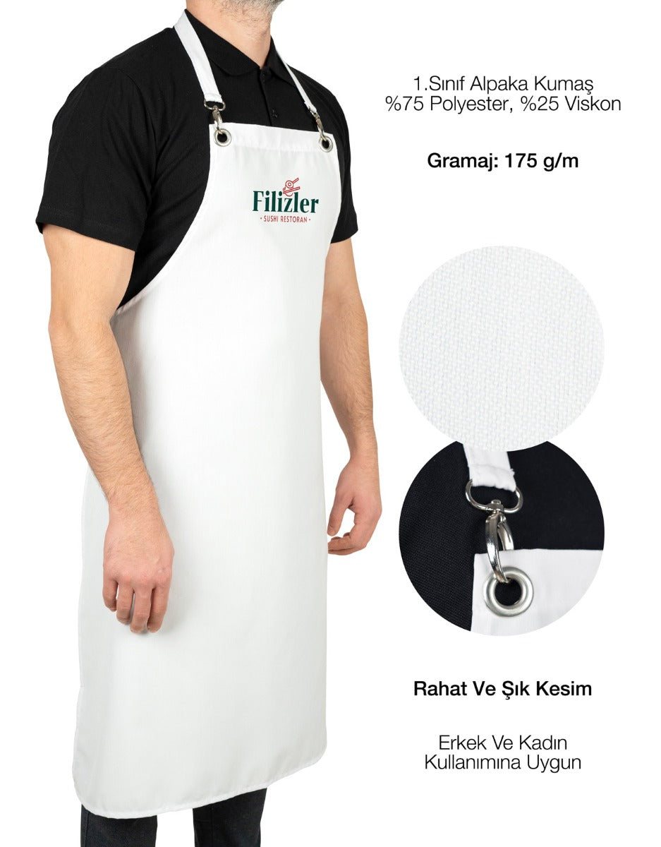 Baskılı MasterChef Mutfak Önlüğü - Beyaz