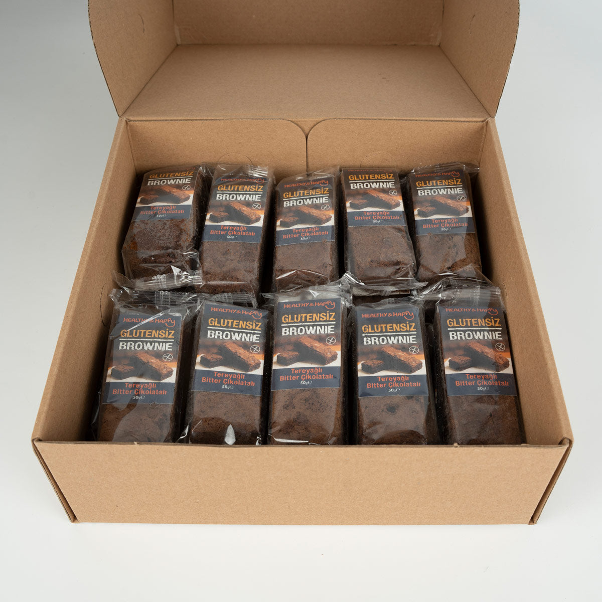 Çikolatalı Tereyağlı Brownie Glutensiz – 50 g (24 Adet / Kutu)