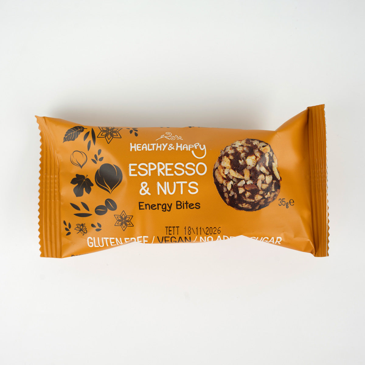 Espresso & Fındık Enerji Topu Glutensiz  – 35 g (20 Adet / Kutu)