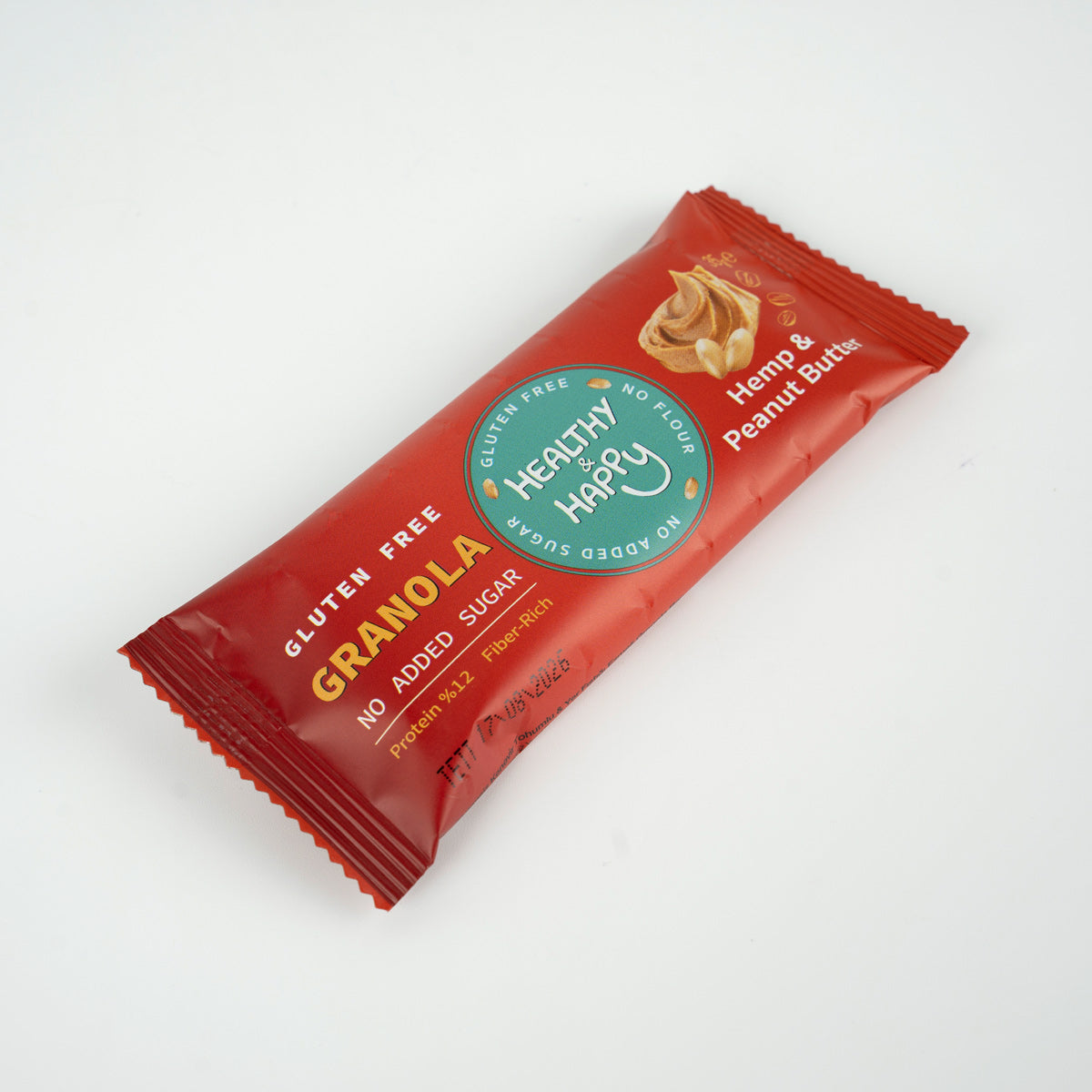 Glutensiz Hemp & Peanut Granola Bar – 35 g (30 Adet / Kutu)