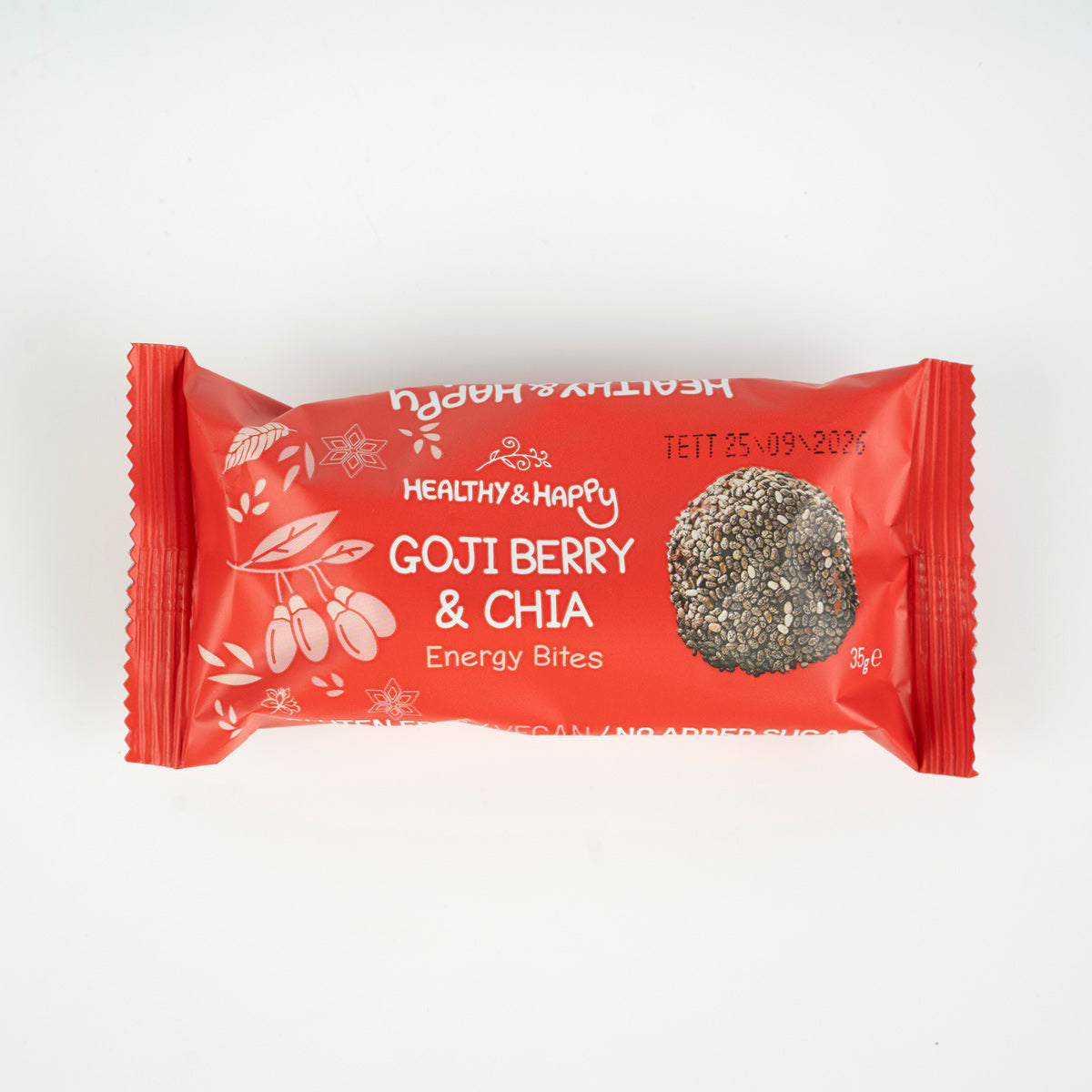 Gojiberry & Chia Enerji Topu Glutensiz – 35 g (20 Adet / Kutu)