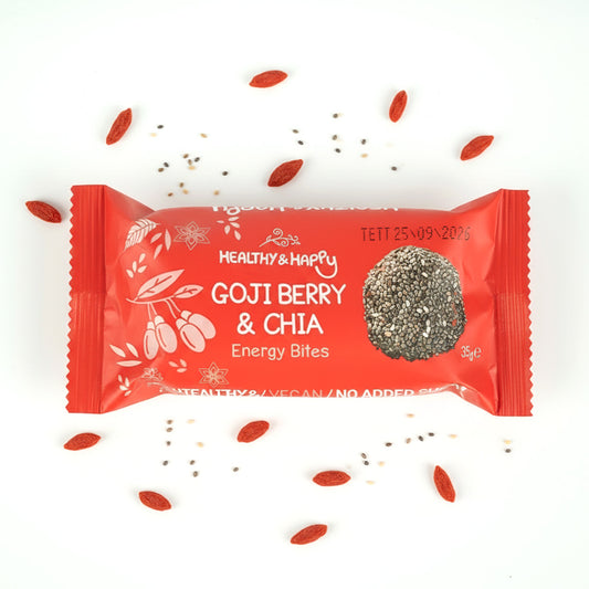Gojiberry & Chia Enerji Topu Glutensiz – 35 g (20 Adet / Kutu)