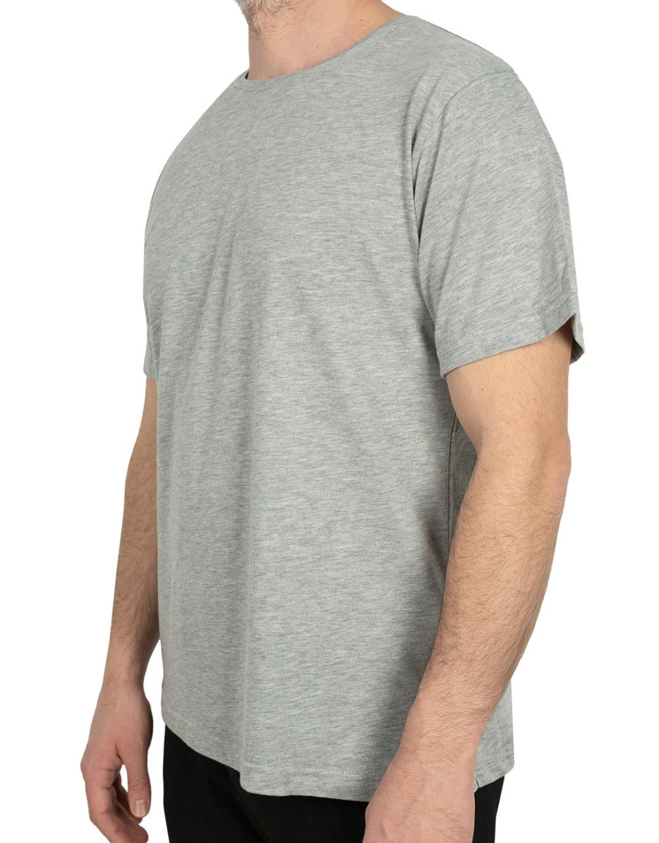 Basic T-shirt Gri - Baskılı