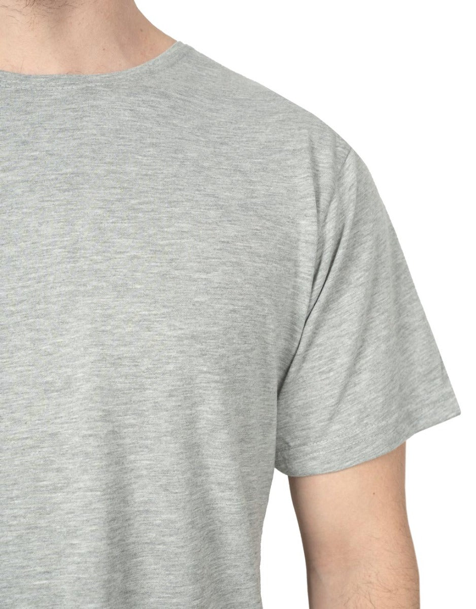 Basic T-shirt Gri - Baskılı