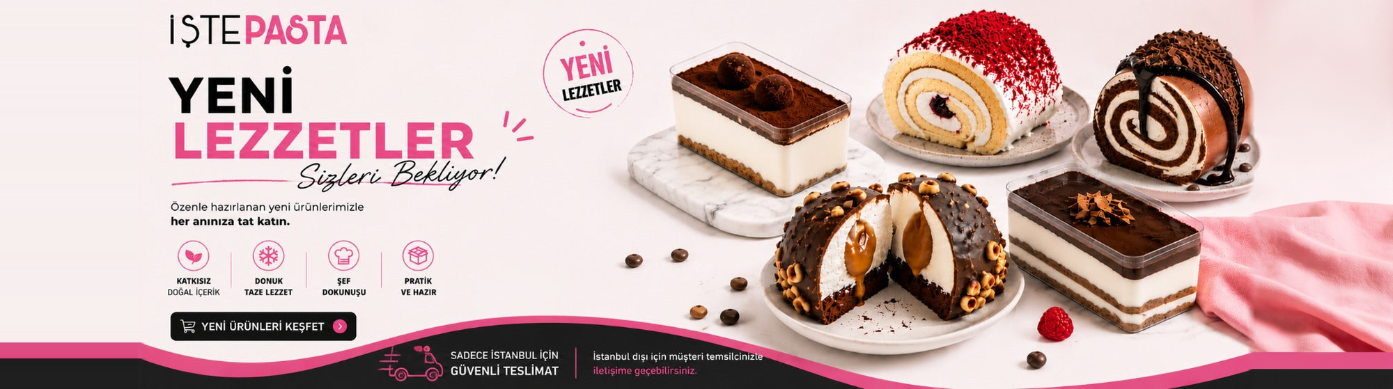İştepasta yeni lezzetler - donuk pasta, cheesecake ve tatlı çeşitleri
