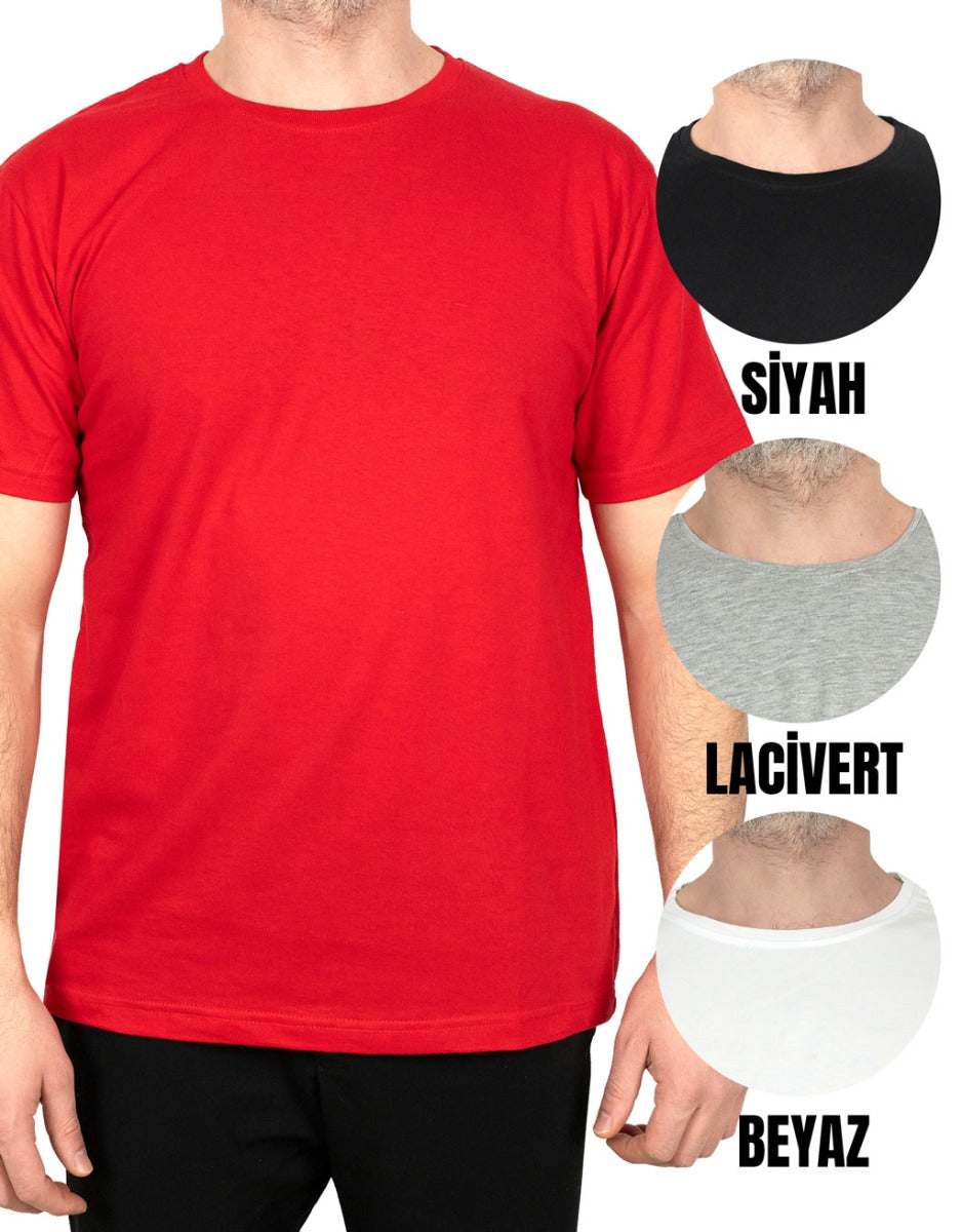 Basic T-shirt Kırmızı - Baskılı