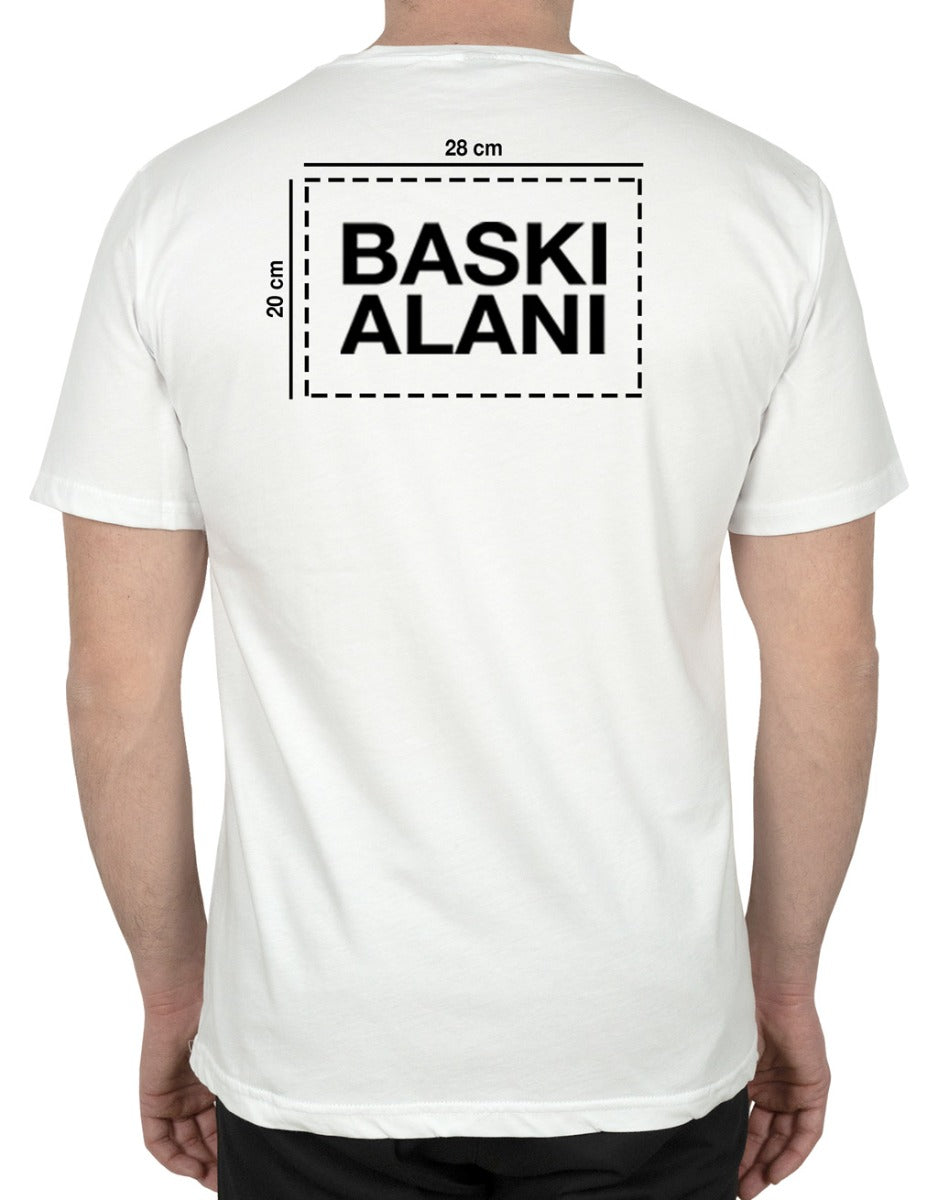 Basic T-shirt Beyaz - Baskılı