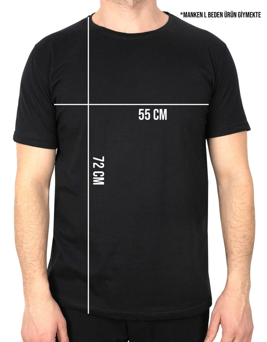 Basic T-shirt Siyah - Baskılı