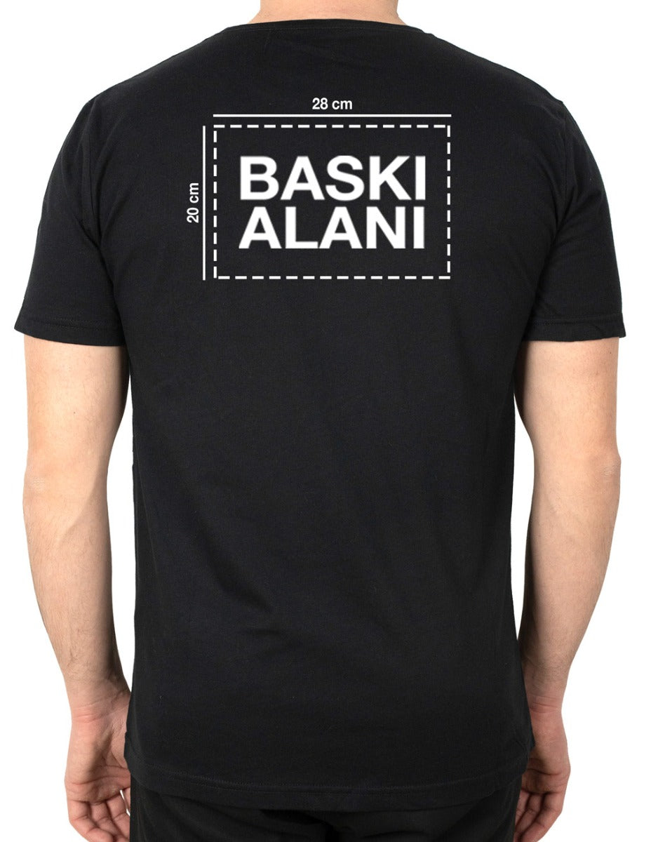 Basic T-shirt Siyah - Baskılı